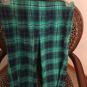 Old Navy size large 10/12 pajama pants plaid in blue and green hues